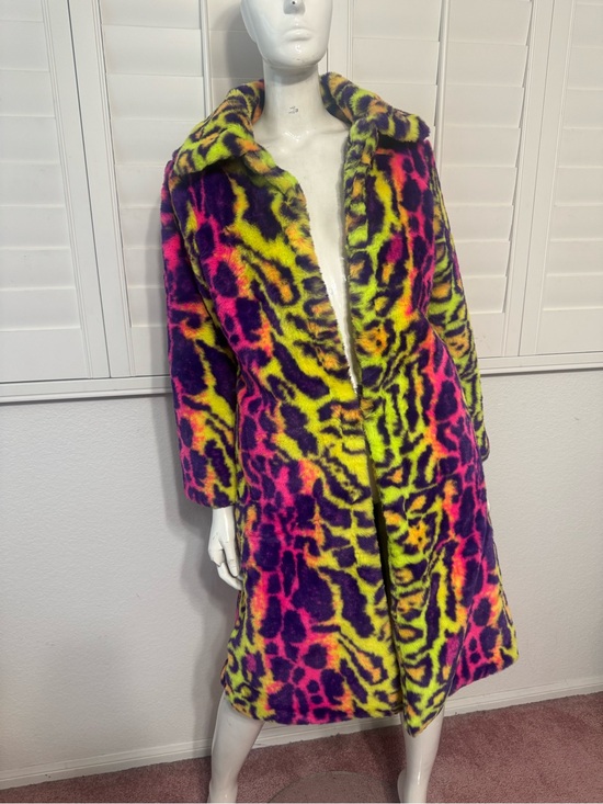 iHeartRaves Jackets & Blazers - New M neon leopard animal print
Fur long coat jacket rave festival Lisa frank
